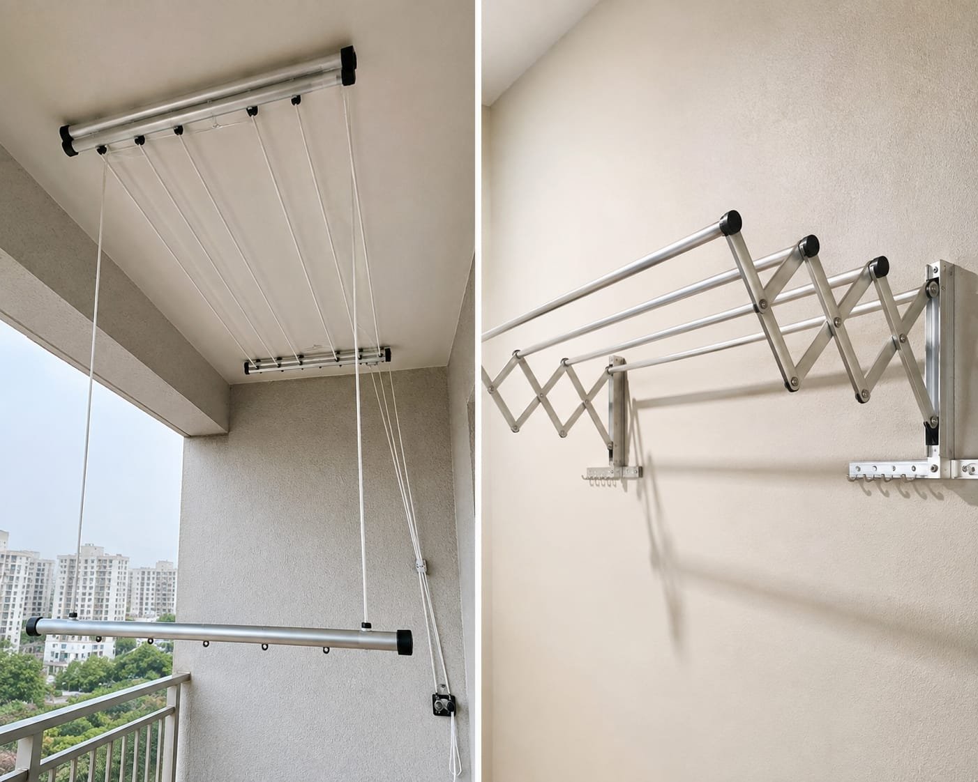 Ceiling Cloth Hangers and Wall Mounted Hangers fitted by Kalyan Enterprises in Bachupally